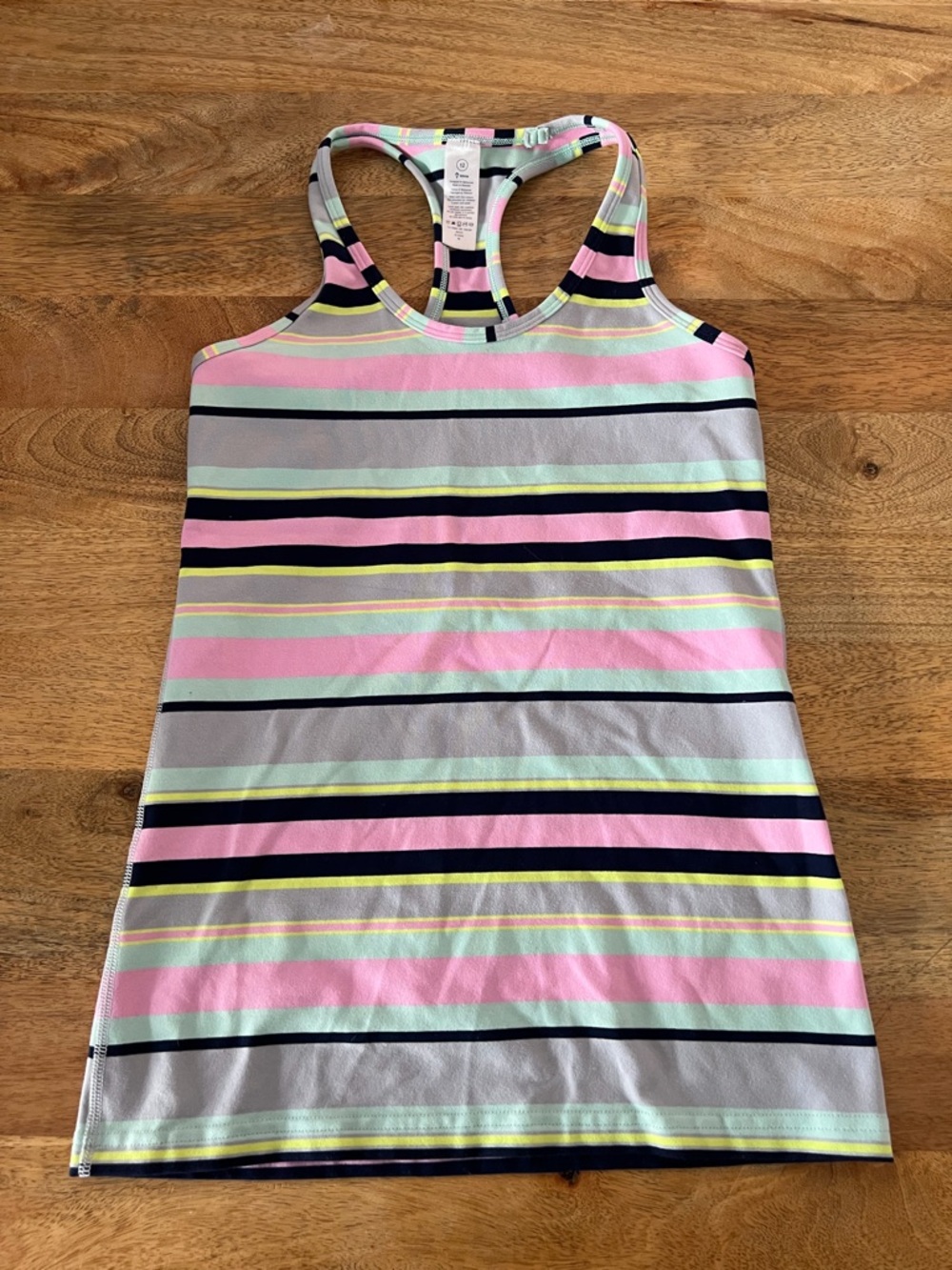 IVIVVA (Lululemon for kids) Girls Sz 12 Athletic Striped Racerback Tank